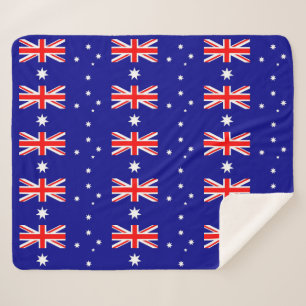 Patriotic Sherpa Blanket with Australia flag