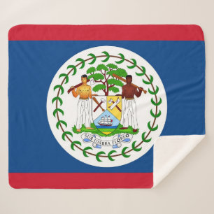 Patriotic Sherpa Blanket with Belise flag