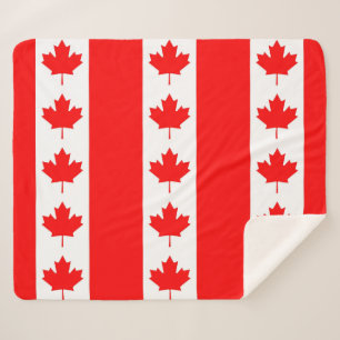 Patriotic Sherpa Blanket with Canada flag