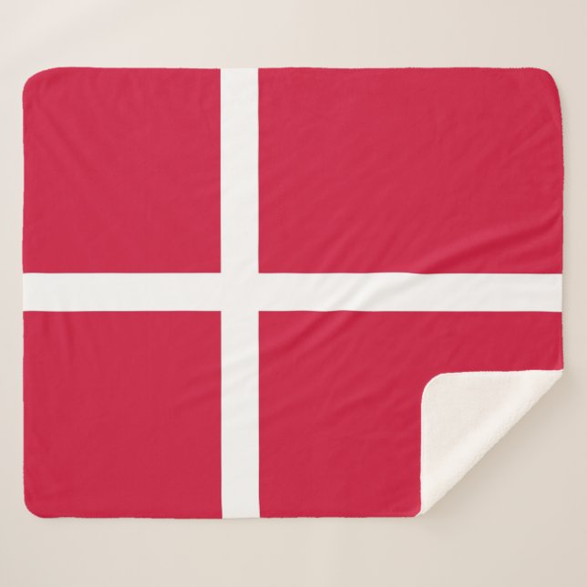 Patriotic Sherpa Blanket with Denmark flag (Front (Horizontal))
