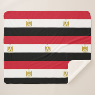 Patriotic Sherpa Blanket with Egypt flag