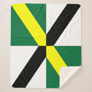 Patriotic Sherpa Blanket with flag of Monterey