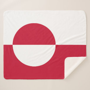 Patriotic Sherpa Blanket with Greenland flag