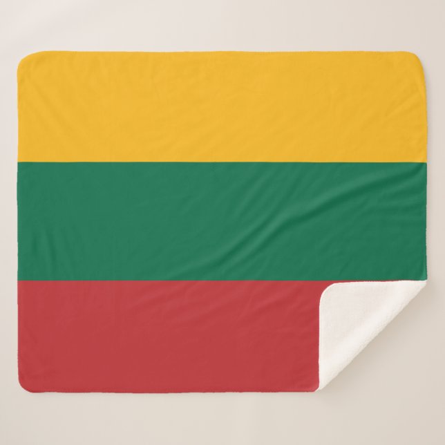 Patriotic Sherpa Blanket with Lithuania flag (Front (Horizontal))