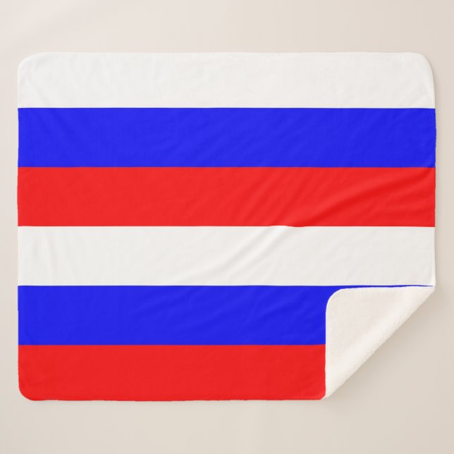 Patriotic Sherpa Blanket with Russia flag (Front (Horizontal))