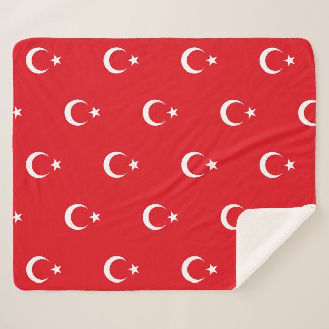 Patriotic Sherpa Blanket with Turkey flag (Front (Horizontal))