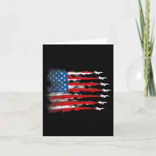 Patriotic Shirts Men Jet Red White Blue Usa Flag 4 Card