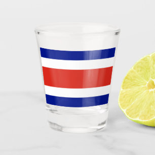 Patriotic shot glass with flag of Costa Rica