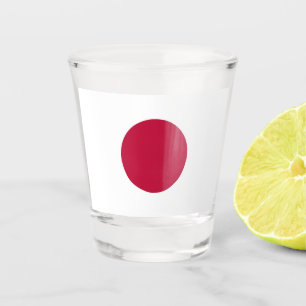 Patriotic shot glass with flag of Japan