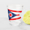 Patriotic shot glass with flag of Ohio
