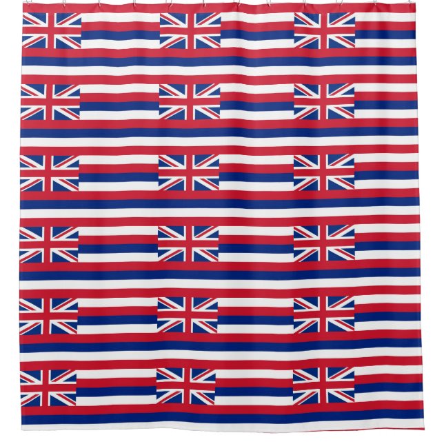 Patriotic Shower Curtain with Flag of Hawaii (Front)