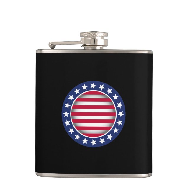 Patriotic Sign Hip Flask (Front)