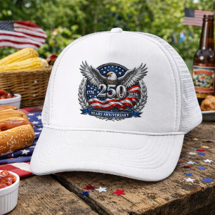 Patriotic Silver Wings of Freedom Trucker Hat