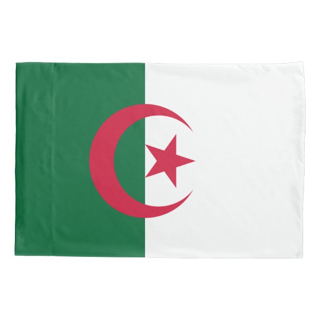 Patriotic Single Pillowcase flag of Algeria (Back)