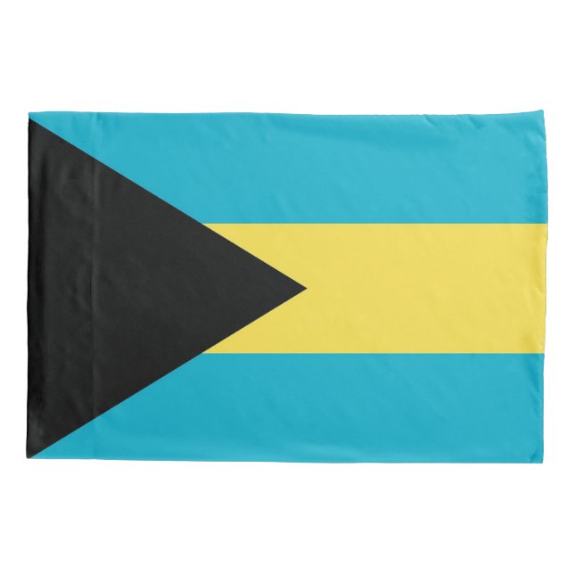 Patriotic Single Pillowcase flag of Bahamas (Back)