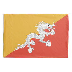 Patriotic Single Pillowcase flag of Bhutan