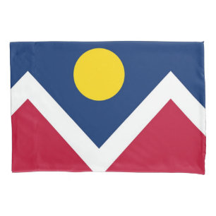 Patriotic Single Pillowcase flag of Denver