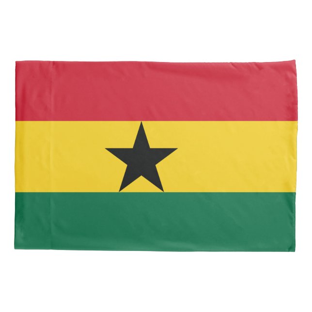 Patriotic Single Pillowcase flag of Ghana (Back)
