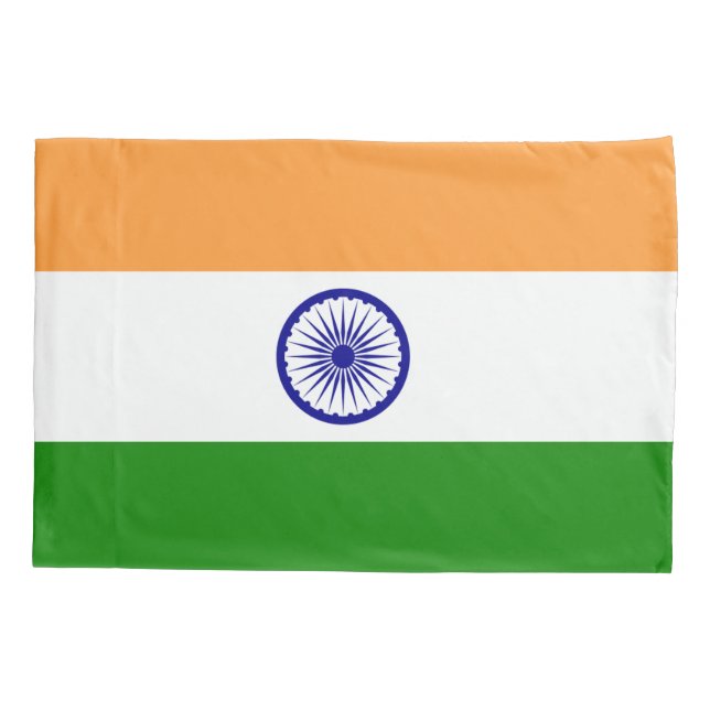 Patriotic Single Pillowcase flag of India (Back)