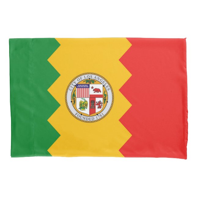 Patriotic Single Pillowcase flag of Los Angeles (Front)