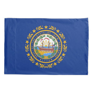 Patriotic Single Pillowcase flag of New Hampshire