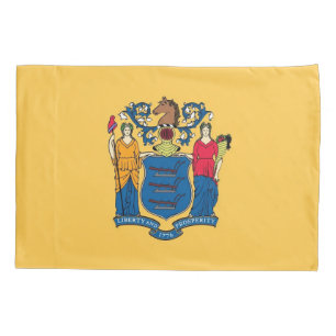 Patriotic Single Pillowcase flag of New Jersey
