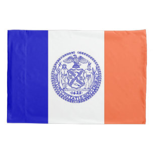 Patriotic Single Pillowcase flag of New York City