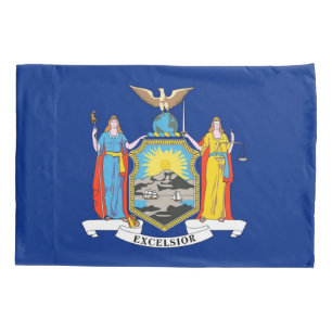Patriotic Single Pillowcase flag of New York, USA