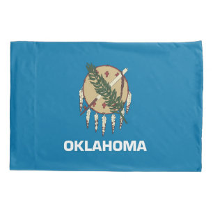 Patriotic Single Pillowcase flag of Oklahoma, USA