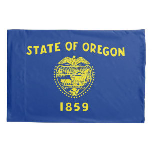 Patriotic Single Pillowcase flag of Oregon, USA