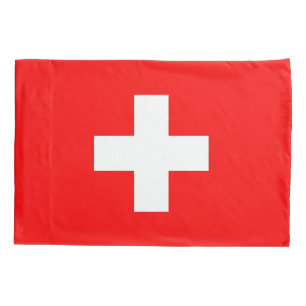 Patriotic Single Pillowcase flag of Switzerland