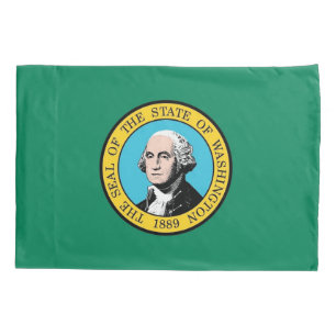 Patriotic Single Pillowcase flag of Washington