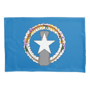 Patriotic Single Pillowcase Northern Mariana flag