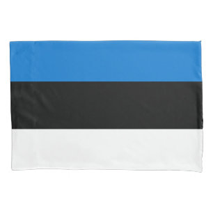 Patriotic Single Pillowcase with flag of Estonia