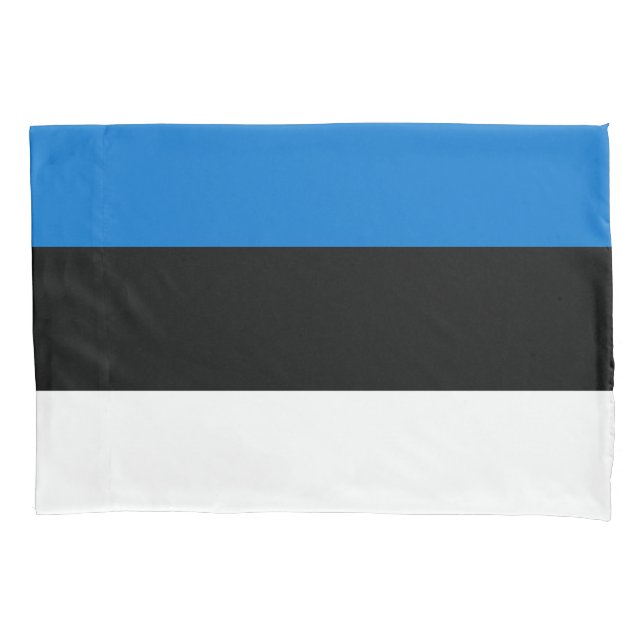 Patriotic Single Pillowcase with flag of Estonia (Front)