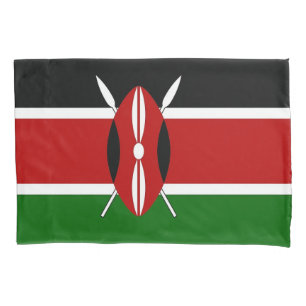 Patriotic Single Pillowcase with flag of Kenya