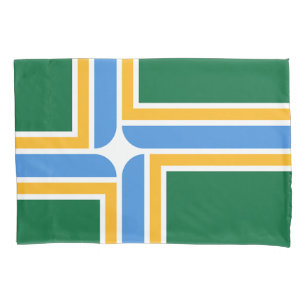 Patriotic Single Pillowcase with flag of Portland