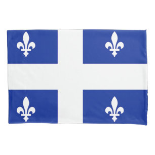Patriotic Single Pillowcase with flag of Quebec