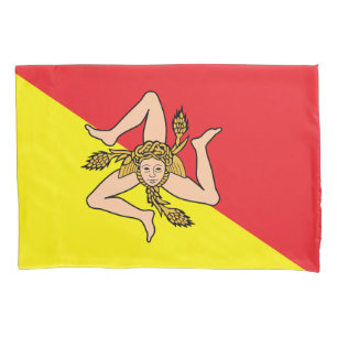 Patriotic Single Pillowcase with flag of Sicily