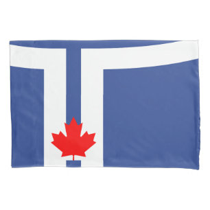 Patriotic Single Pillowcase with flag of Toronto