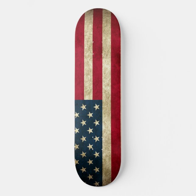 Patriotic Skateboard featuring the American Flag (Front)