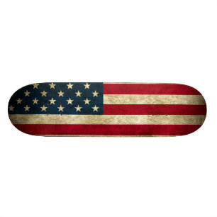 Patriotic Skateboard featuring the American Flag