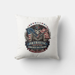 Patriotic Skeleton Cowboy Dark Patriot Skeleton &  Cushion