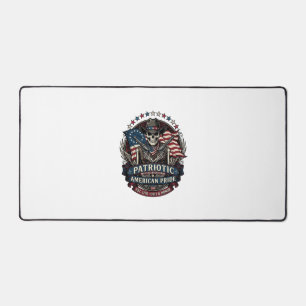 Patriotic Skeleton Cowboy Dark Patriot Skeleton & Desk Mat