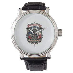 Patriotic Skeleton Cowboy Dark Patriot Skeleton & Watch