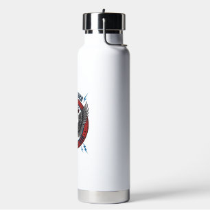 Patriotic Skull Motorcycle Eagle Vintage Water Bottle