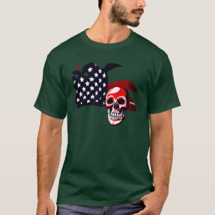 Patriotic Skull USA Skeleton 4th Of July US Americ T-Shirt