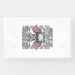 Patriotic Skull Vintage Engraving Quote Vector Des Banner