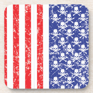 Patriotic Skulls Coaster
