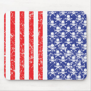 Patriotic Skulls Mouse Mat